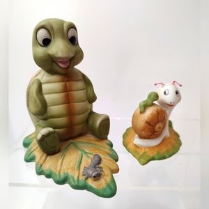 Vintage Homco Turtle Snail Figurines Spring